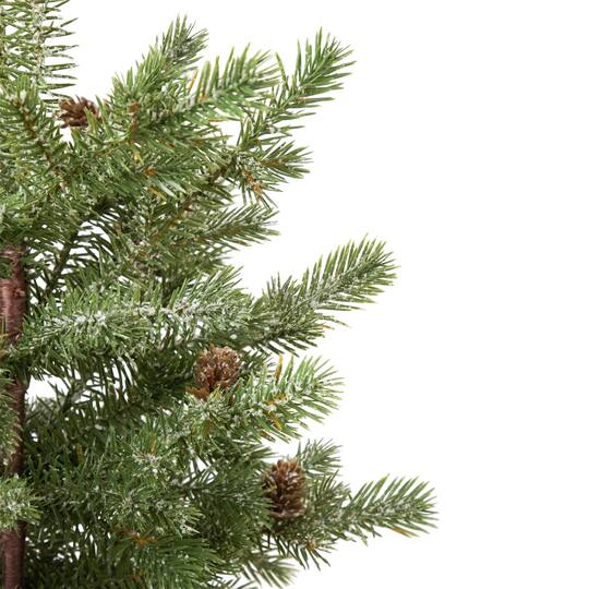 Northlight 22" Unlit Lightly Flocked Pine Potted Artificial Christmas Tree with Pinecones